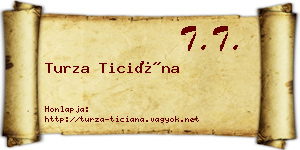 Turza Ticiána névjegykártya